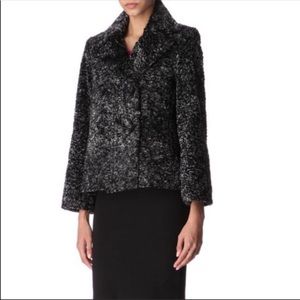 Alice + Olivia faux fur double-breasted coat size XS NWT